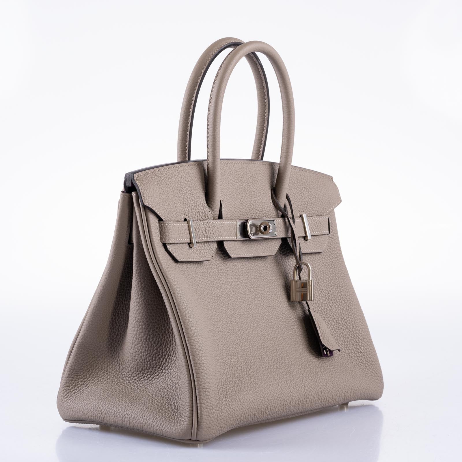 Hermès Birkin 30 HSS Gris Asphalte Togo Cassis Interior Palladium Hardware