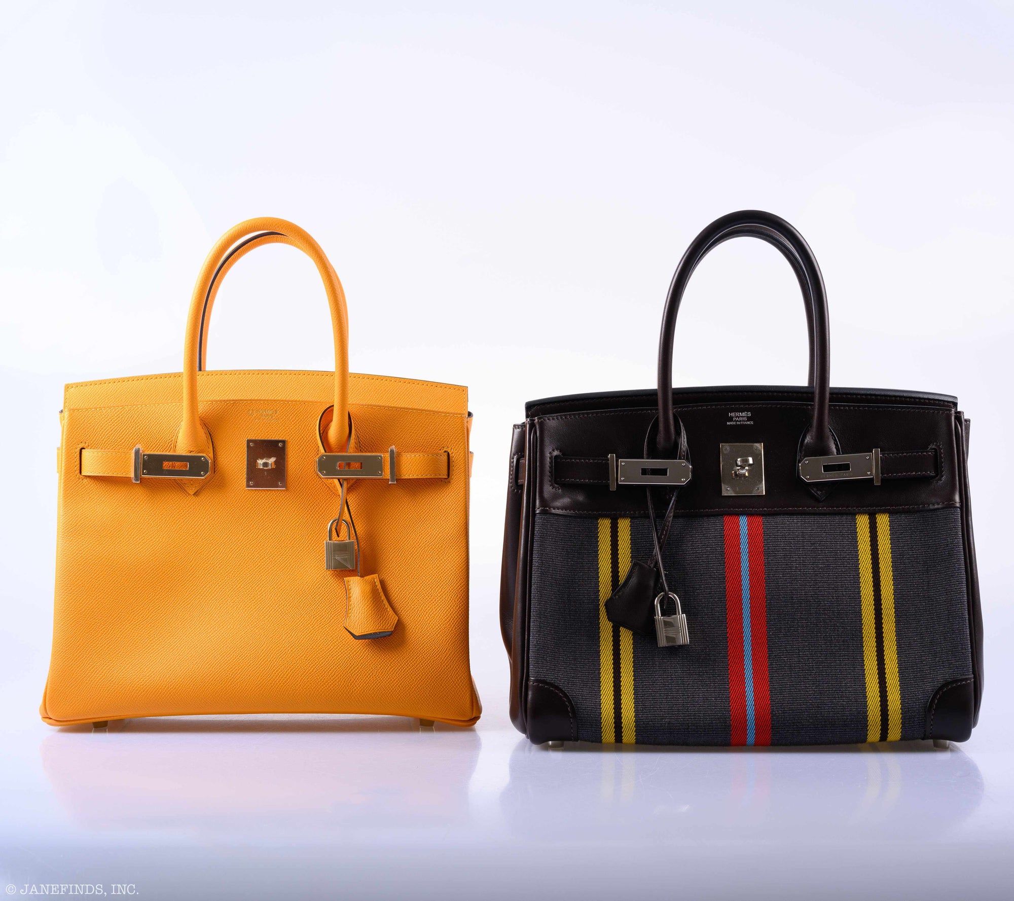 Hermès Birkin 30 HSS Jaune d'Or & Gris Mouette Epsom Palladium Hardware - 2019
