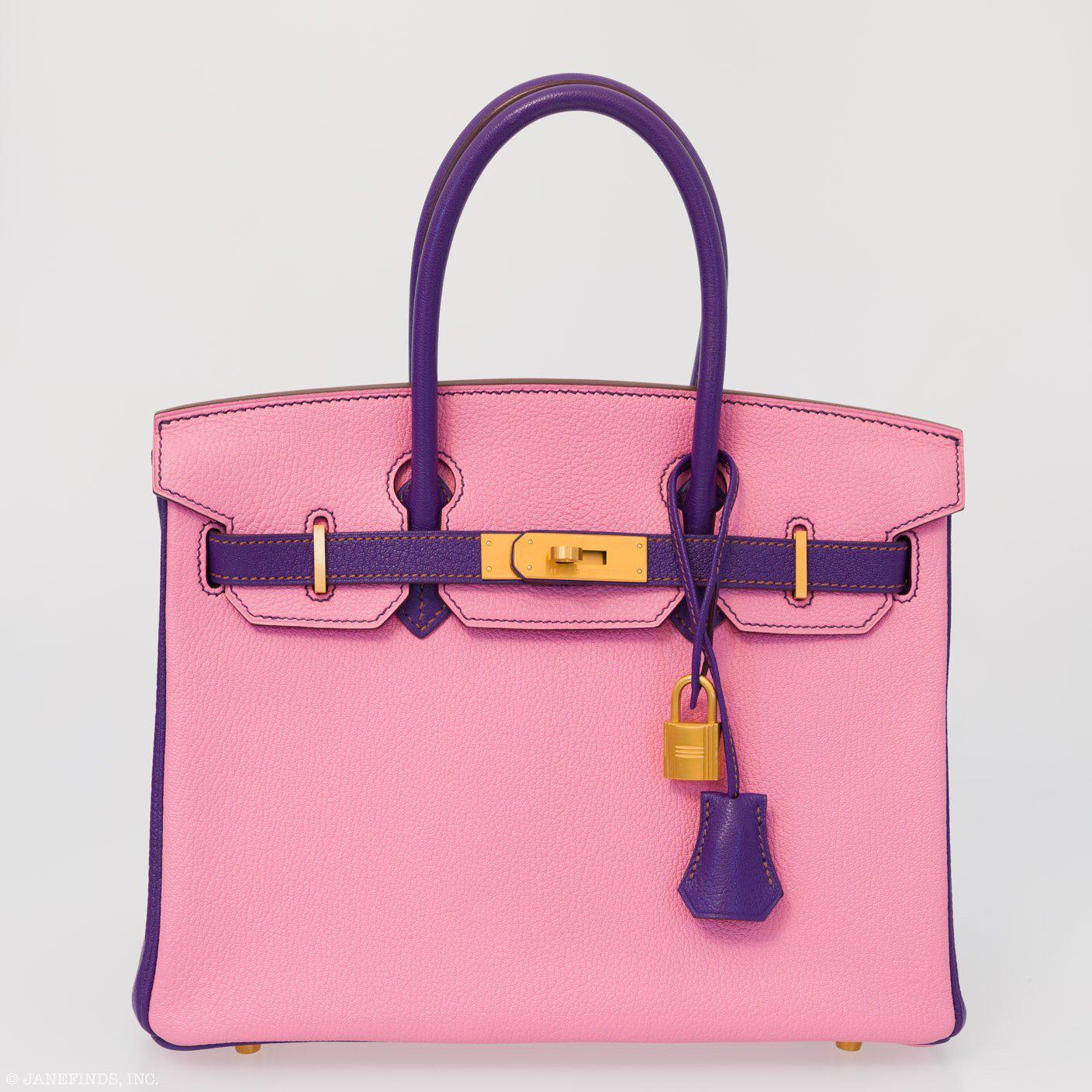 Hermès Birkin 30 HSS Rose Confetti & Anemone Chevre leather