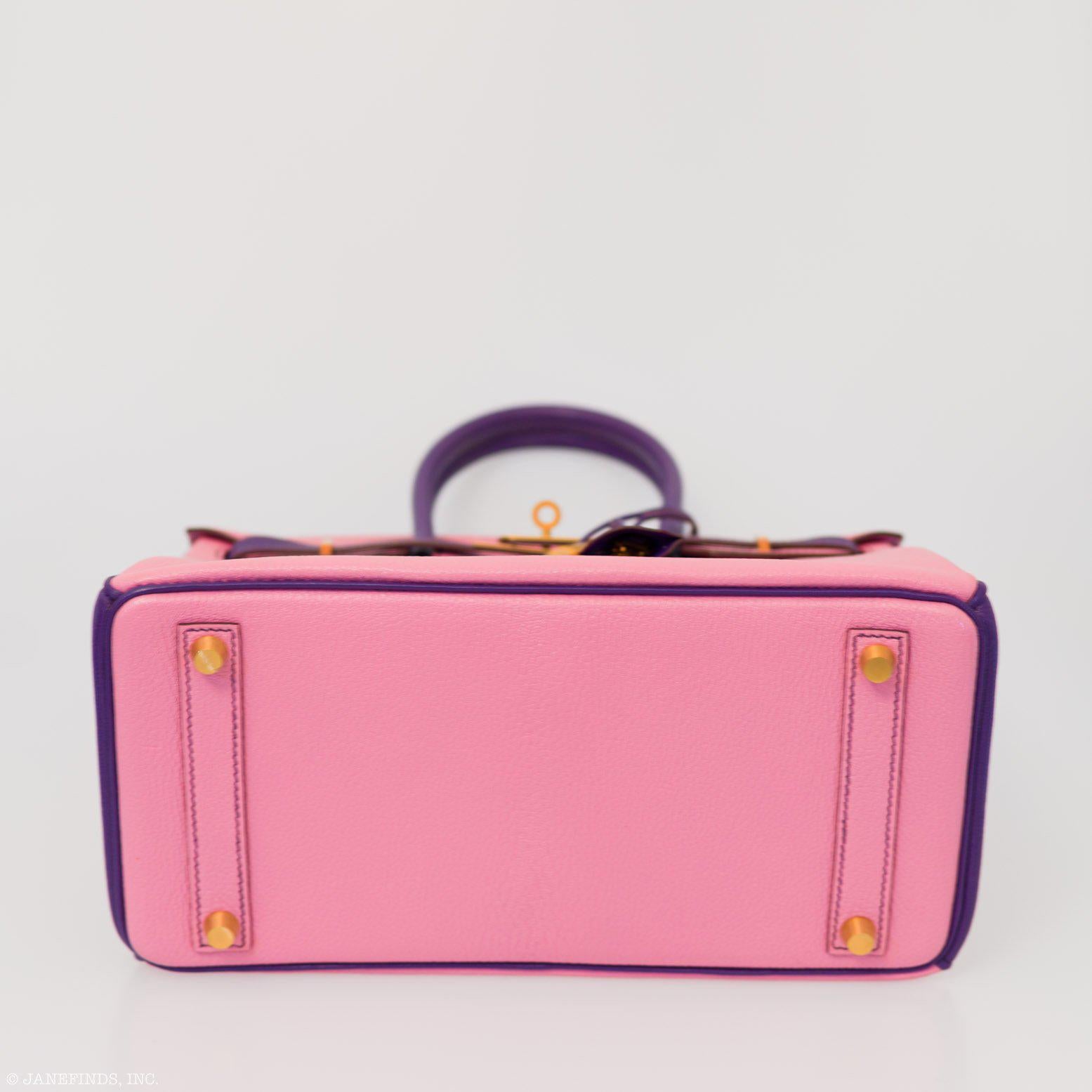 Hermès Birkin 30 HSS Rose Confetti & Anemone Chevre leather Brushed Gold Hardware
