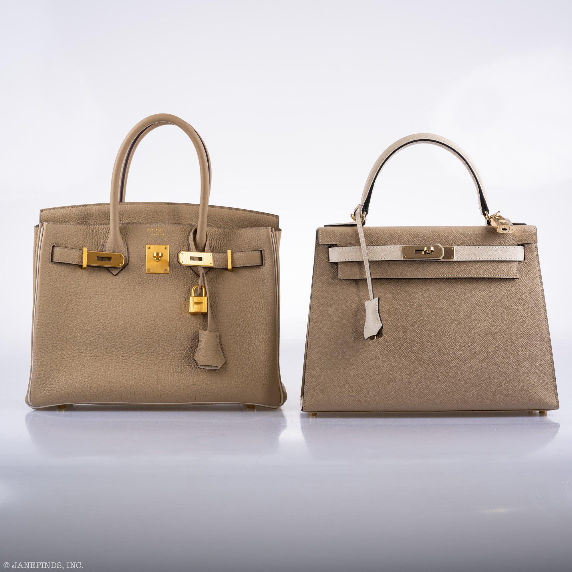 Hermès Birkin 30 HSS Trench Craie Piping Togo Brushed Gold Hardware