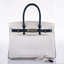 Hermès Birkin 30 HSS White & Blue Marine Epsom leather Palladium Hardware - 2011, O Square