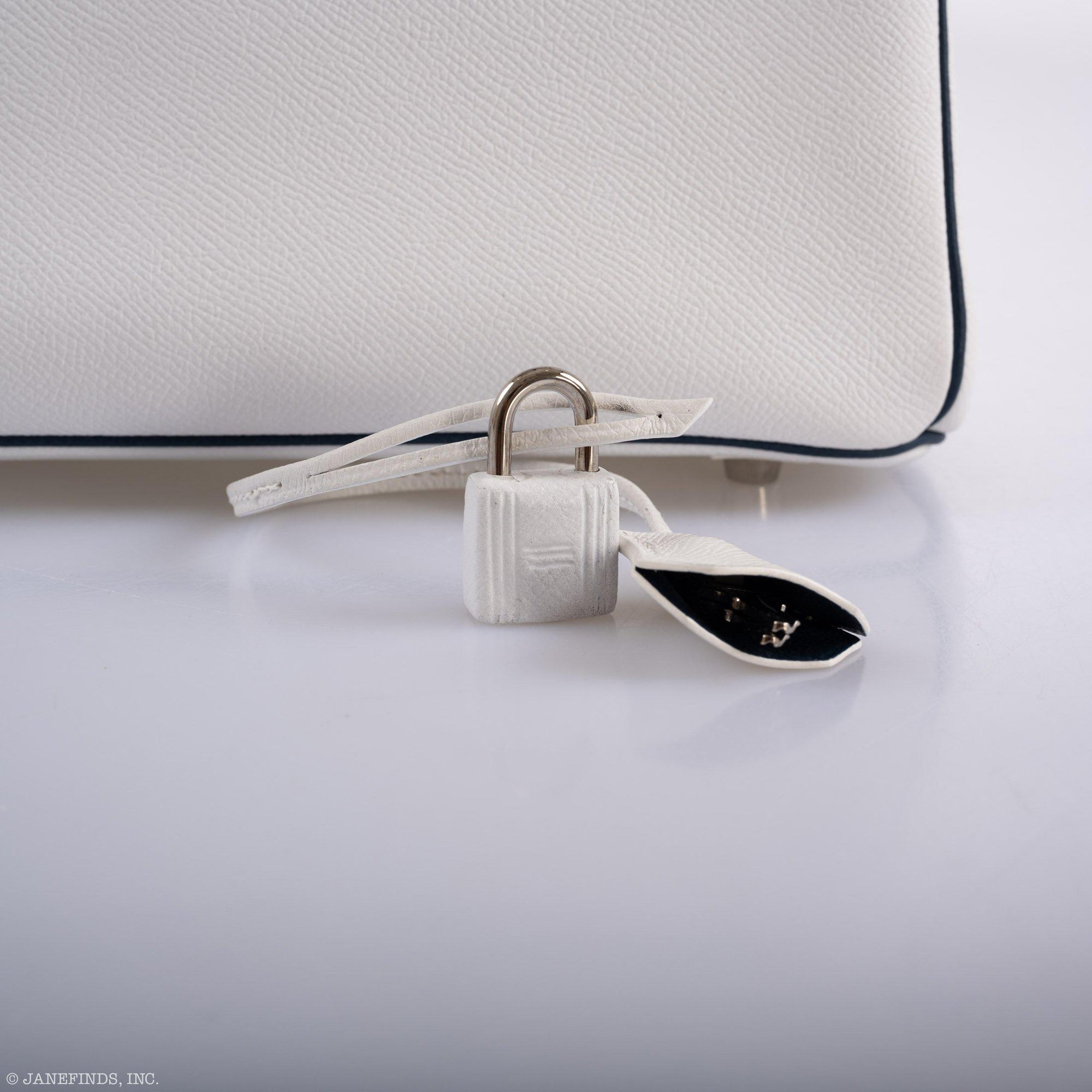 Hermès Birkin 30 HSS White & Blue Marine Epsom leather Palladium Hardware