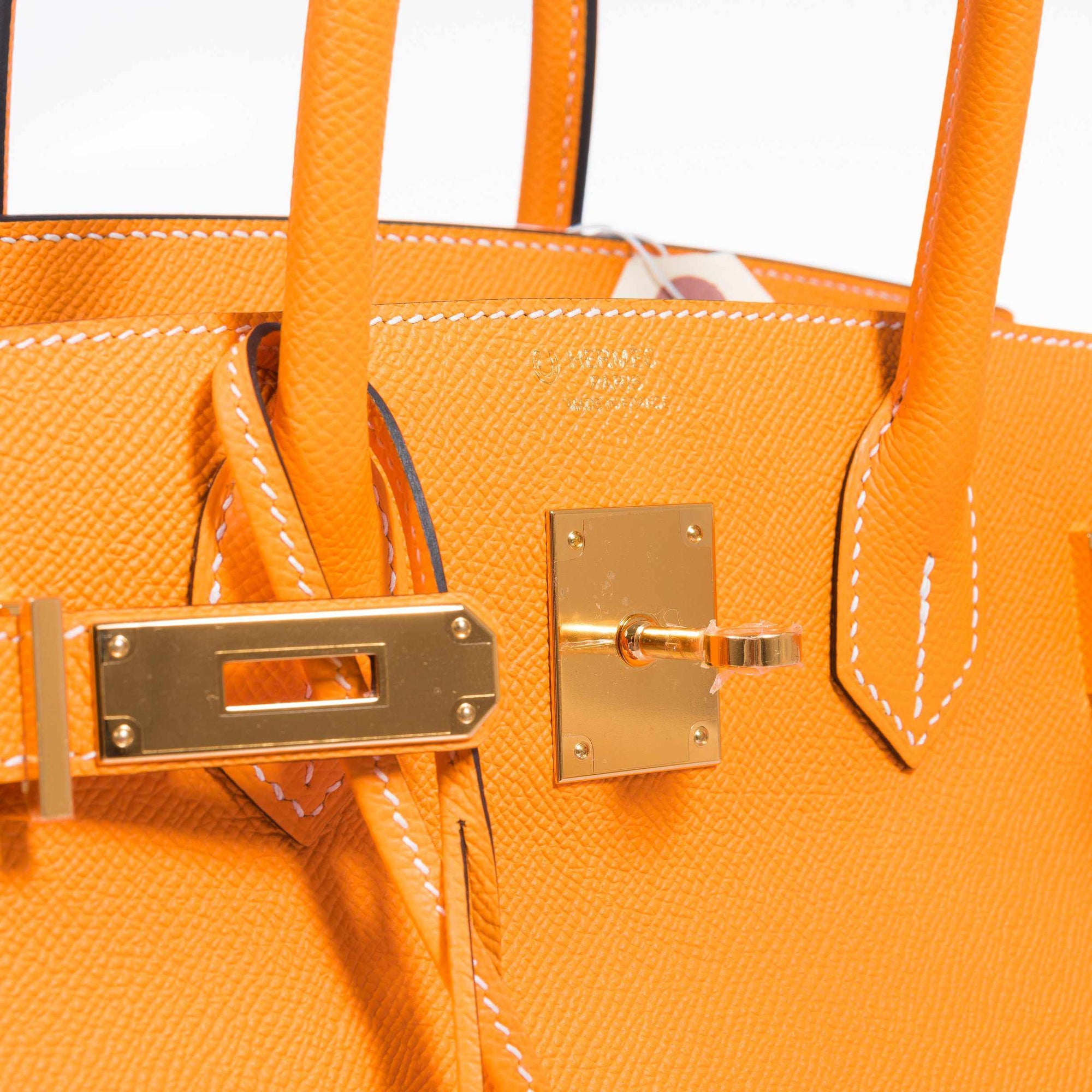 Hermès Birkin 30 Jaune D'Or & Blue Marine Epsom Palladium Hardware