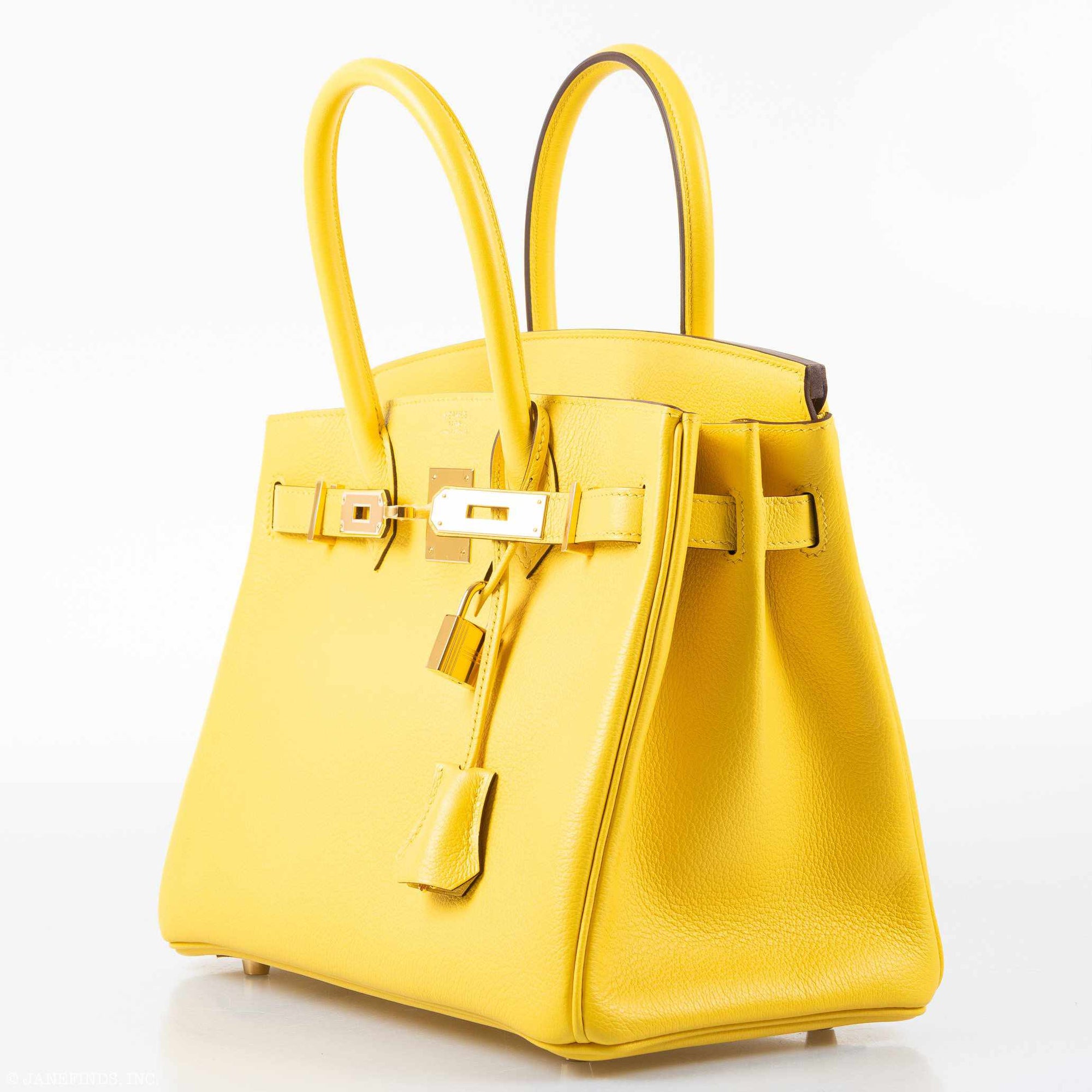 Hermès Birkin 30 Jaune de Naples Taurillon Novillo Gold Hardware
