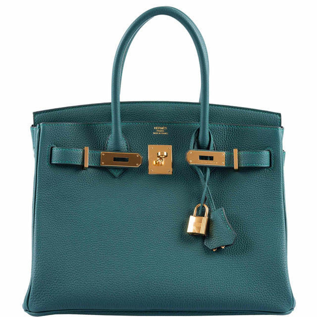 Hermès Birkin 30 Malachite Togo Gold Hardware – JaneFinds