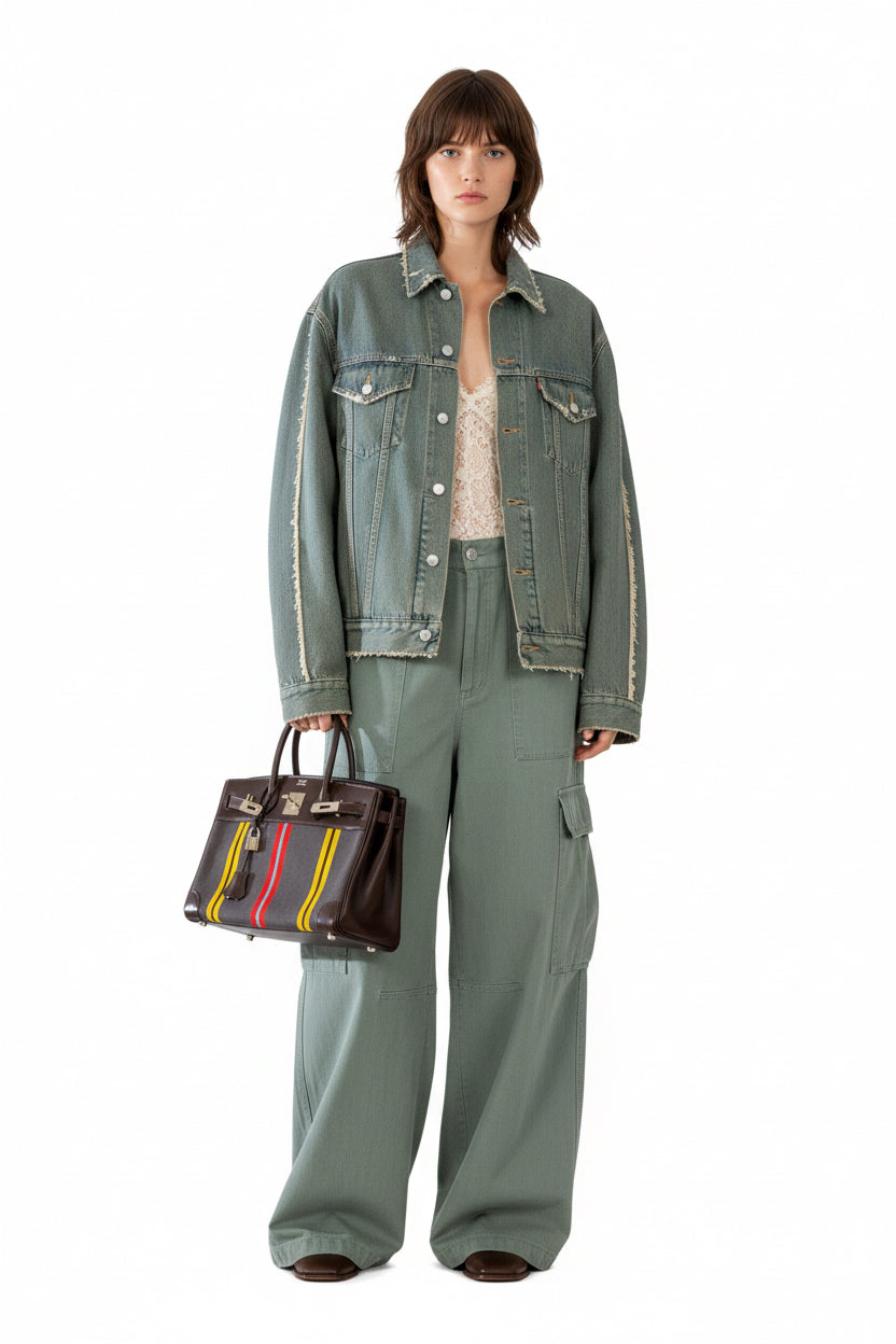 Hermès Birkin 30 Marron Fonce Box Calf & Jumping Canvas Palladium Hardware