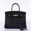 Hermès Birkin 30 Matte Black Porosus Crocodile Gold Hardware