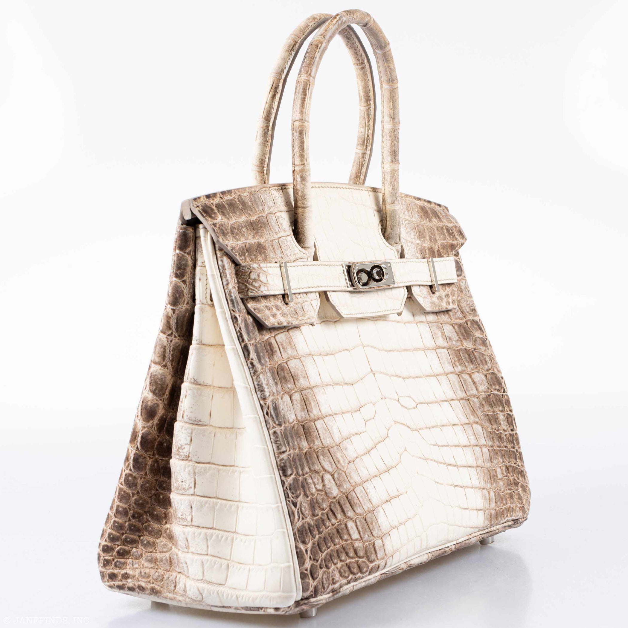 Hermes Birkin 30 Matte Himalaya Niloticus Crocodile Palladium Hardware ...