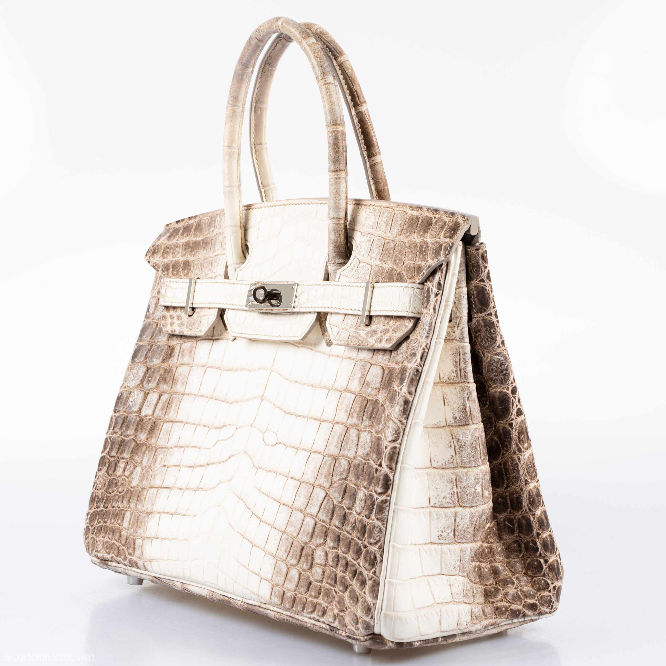 カリグラム Hermes Birkin 30 Matte Himalaya Niloticus Crocodile Palladium
