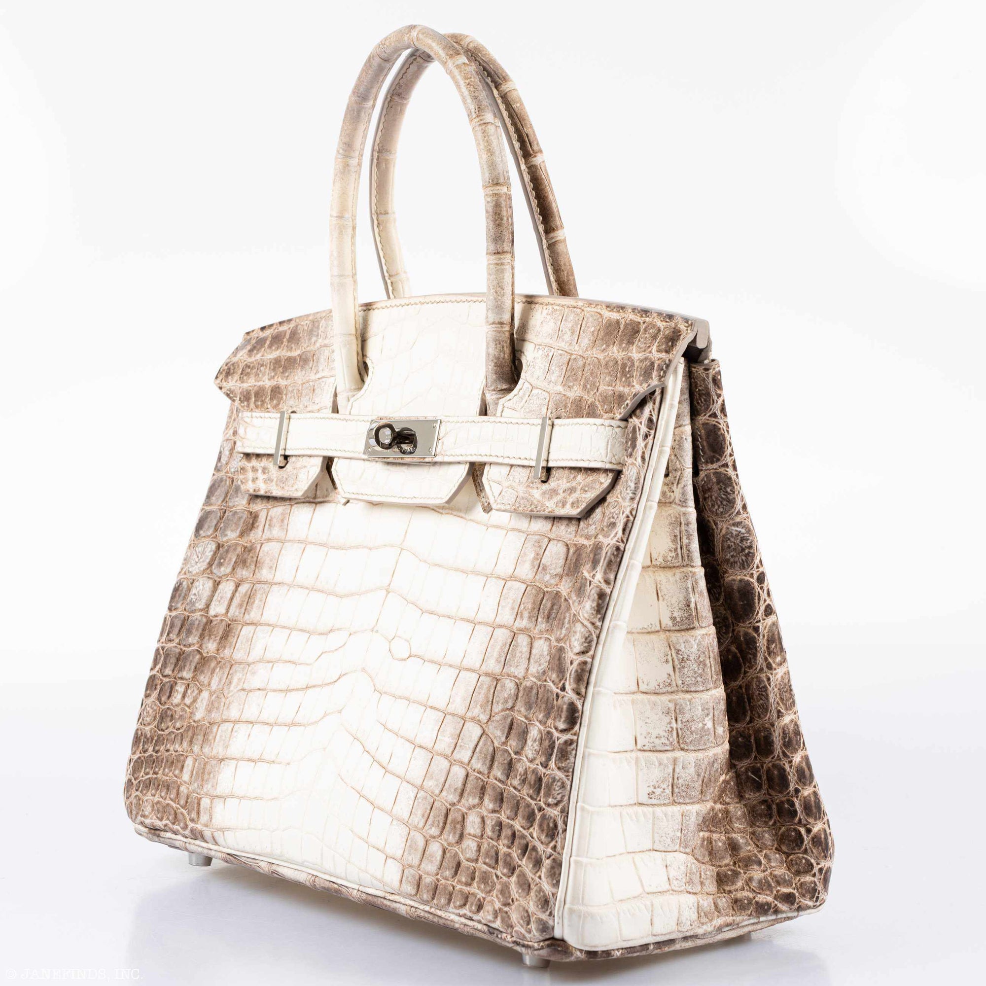 Hermès Birkin 30 Matte Himalaya Niloticus Crocodile Palladium Hardware