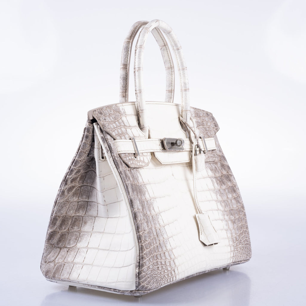 Hermes Birkin 30 Matte Himalaya Niloticus Crocodile Palladium Hardware ...