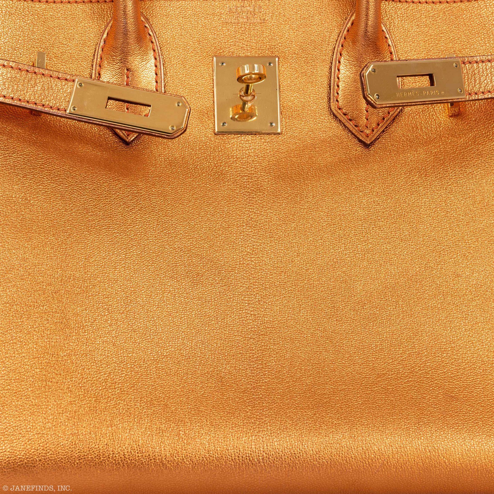 Hermès Birkin 30 Metallic Bronze Chevre Gold Hardware