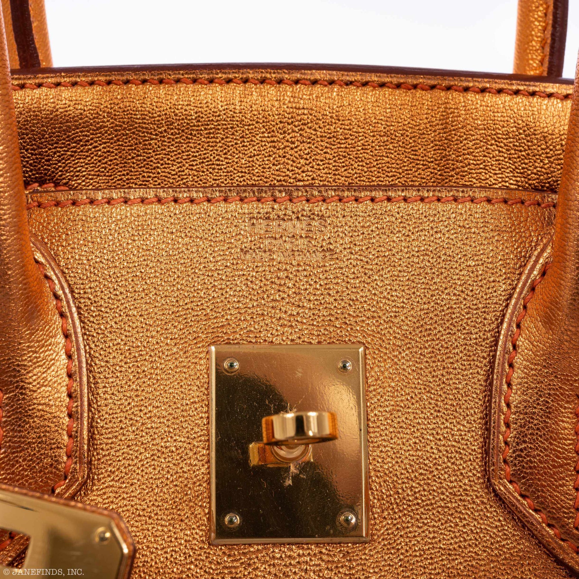 Hermès Birkin 30 Metallic Bronze Chevre Gold Hardware