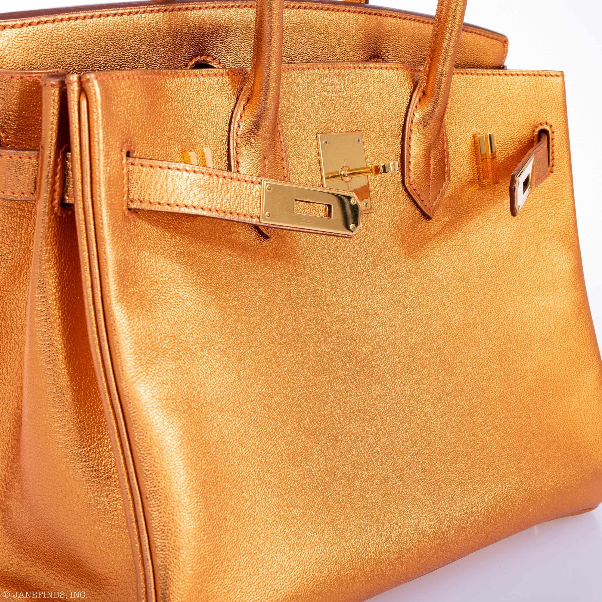 Hermès Birkin 30 Metallic Bronze Chevre Gold Hardware