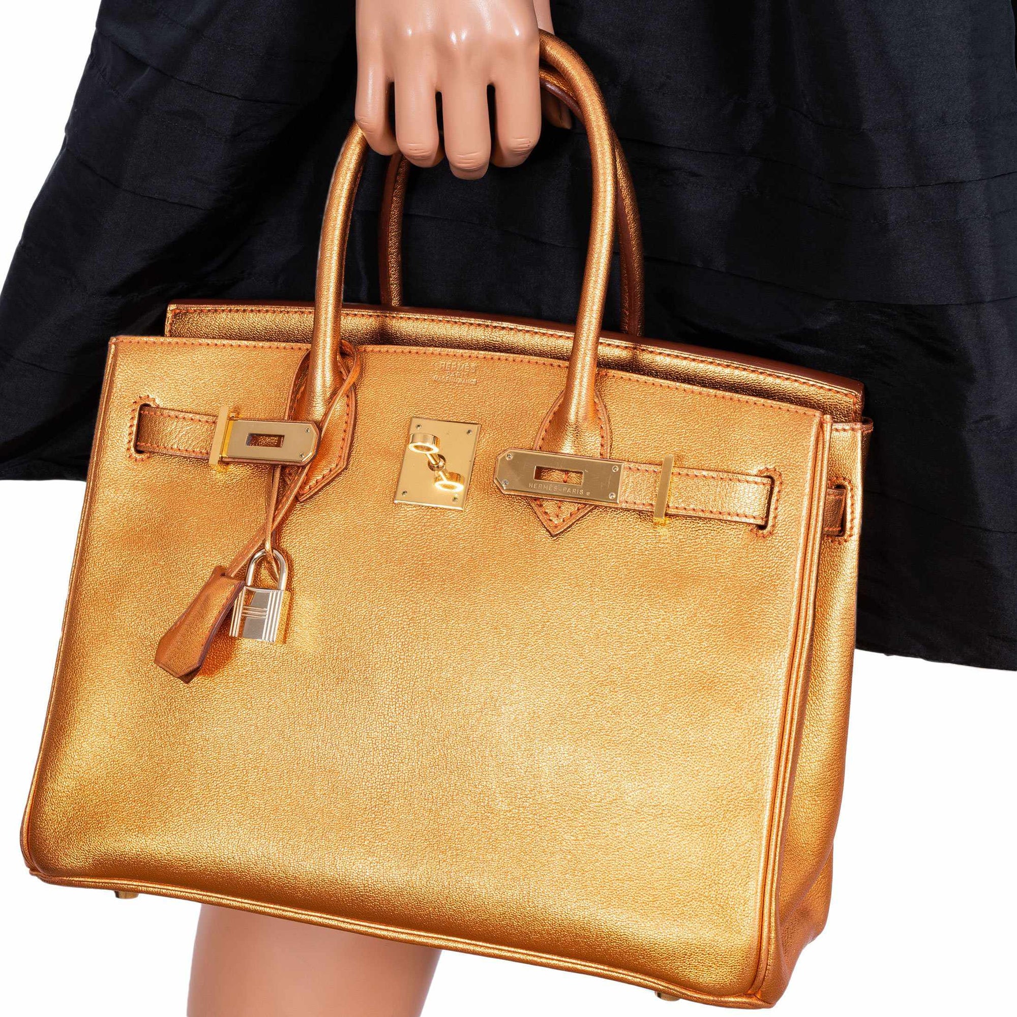 Hermès Birkin 30 Metallic Bronze Chevre Gold Hardware