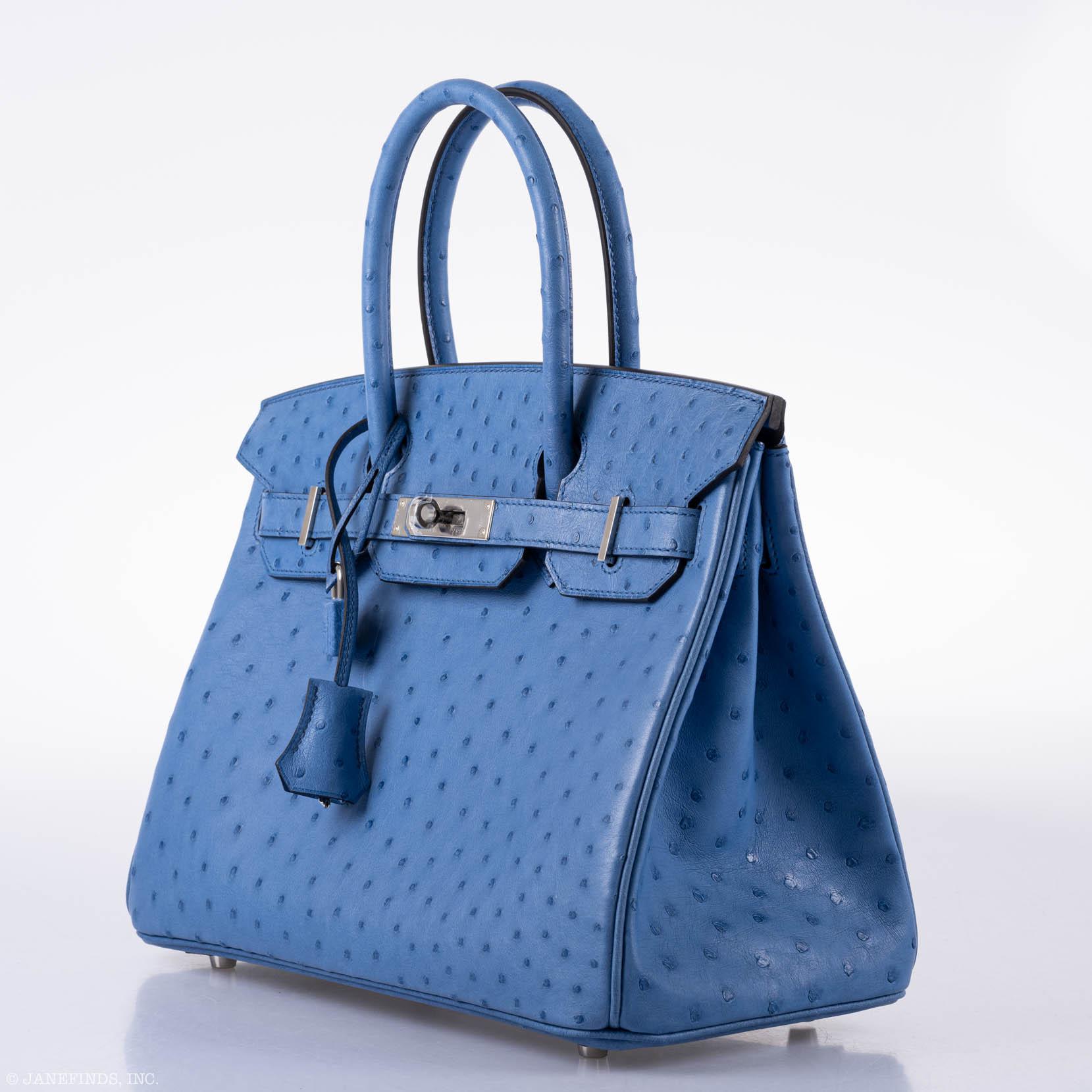 Hermès Birkin 30 Mykonos Ostrich Palladium Hardware