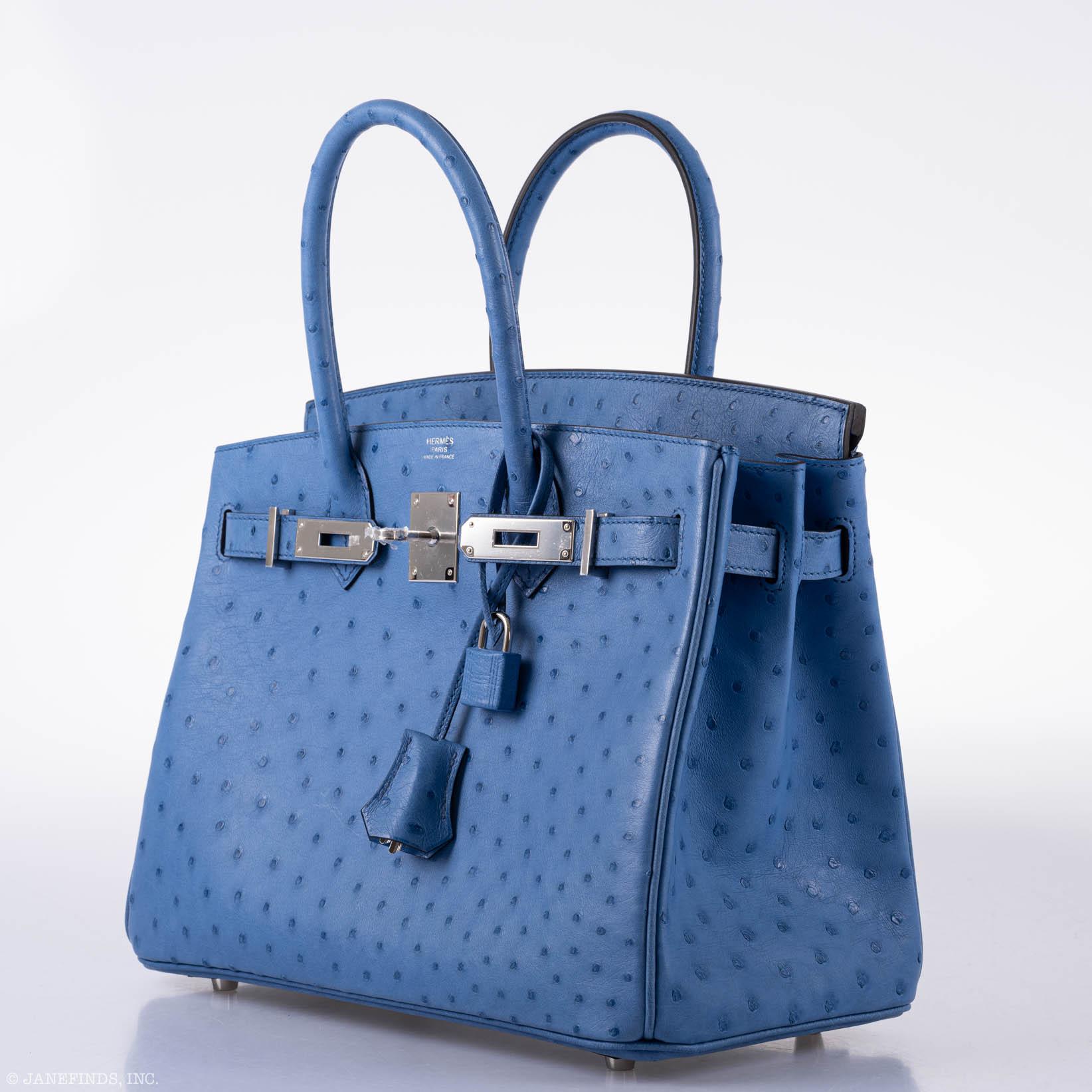Hermès Birkin 30 Mykonos Ostrich Palladium Hardware