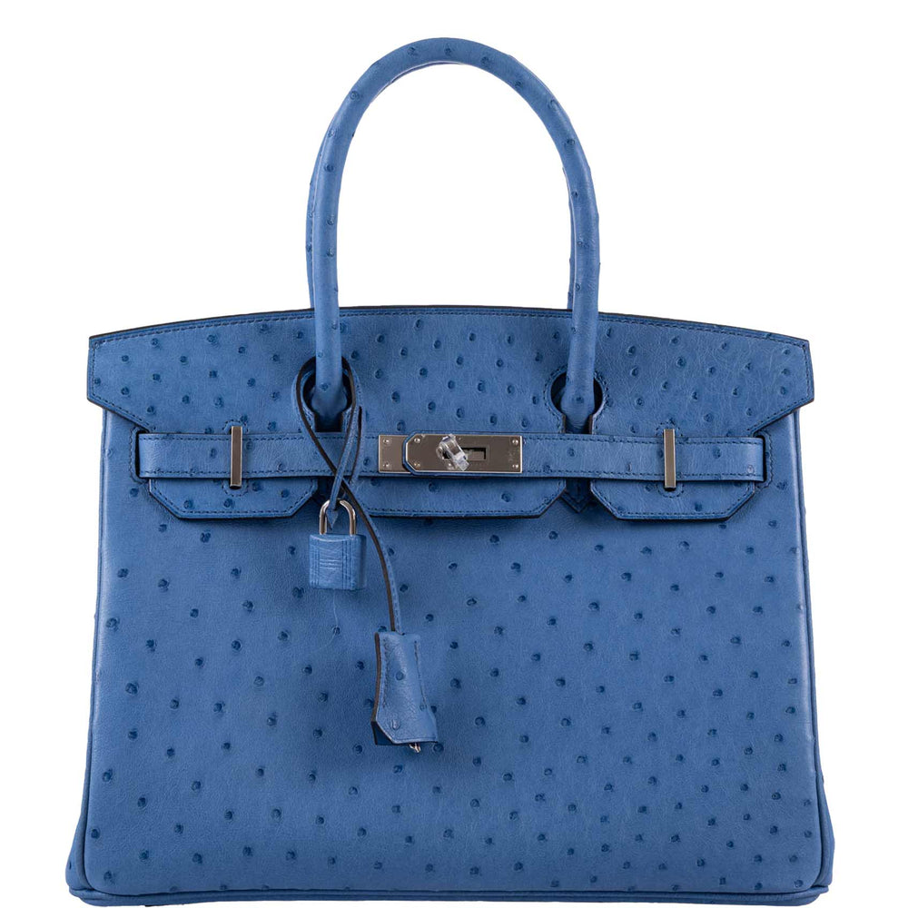 Hermès Birkin 30 Mykonos Ostrich Palladium Hardware
