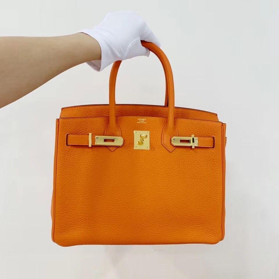 Hermès Birkin 30 Orange Togo with Gold Hardware