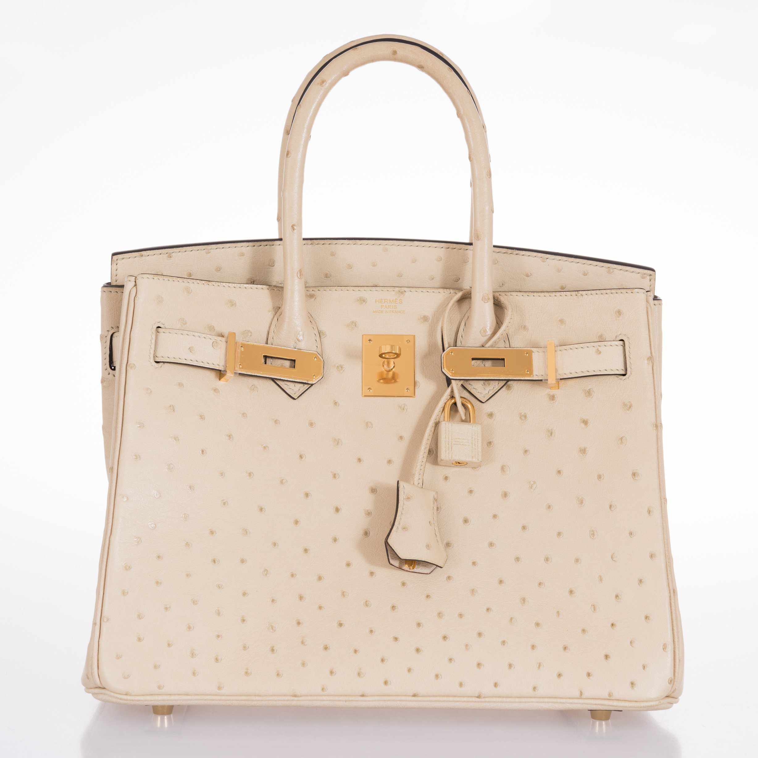 Hermès Birkin 30 Parchemin Ostrich Gold Hardware