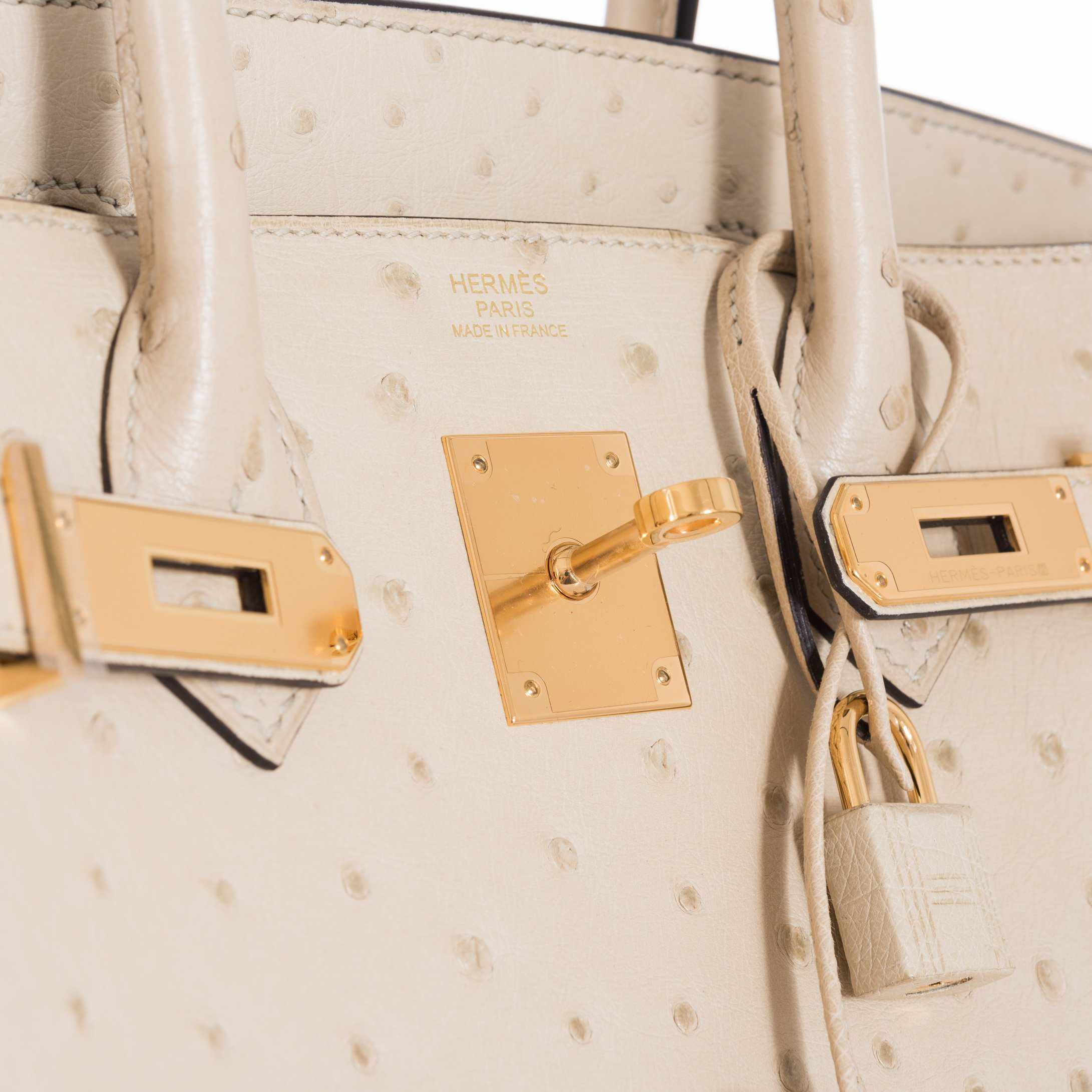 Hermès Birkin 30 Parchemin Ostrich Gold Hardware