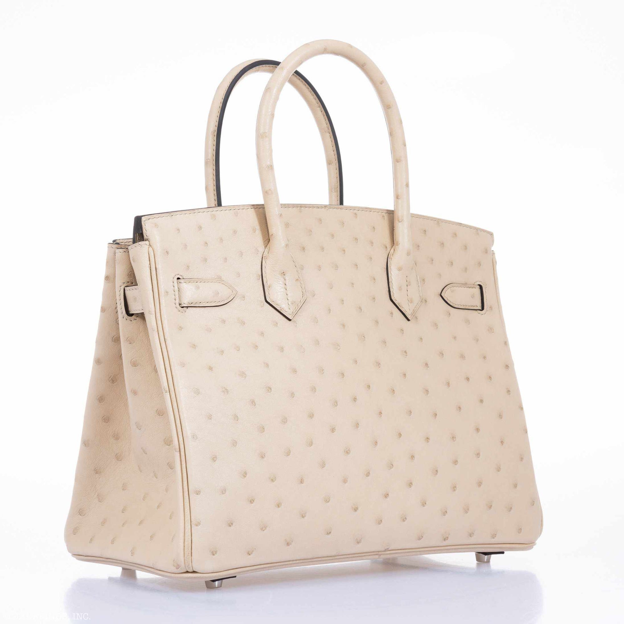 Hermès Birkin 30 Parchemin Ostrich Palladium Hardware - 2020, Y