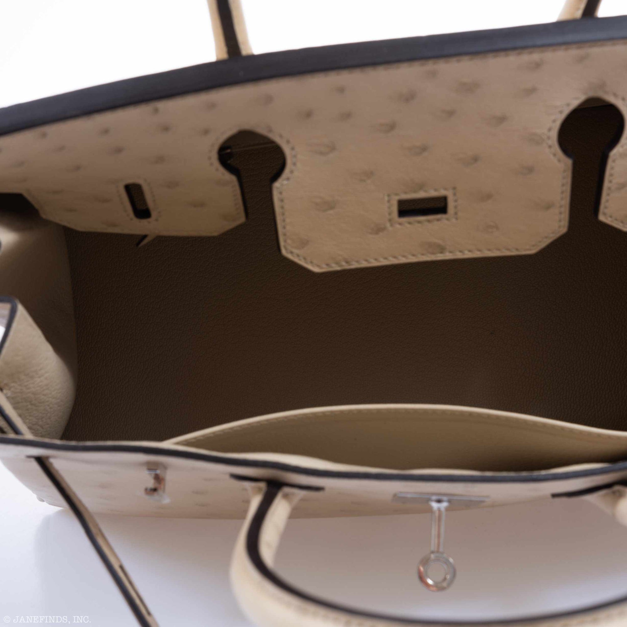Hermès Birkin 30 Parchemin Ostrich Palladium Hardware