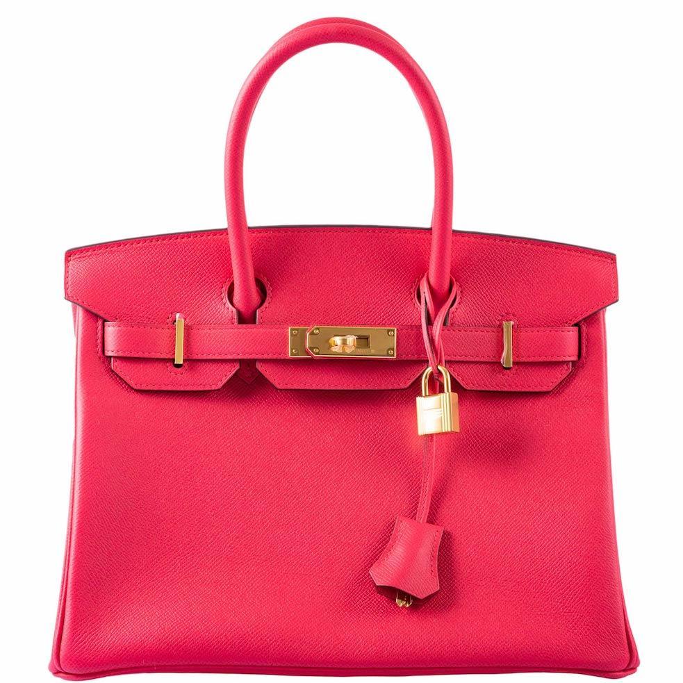 Hermès Birkin 30 Rose Extreme Epsom Gold Hardware