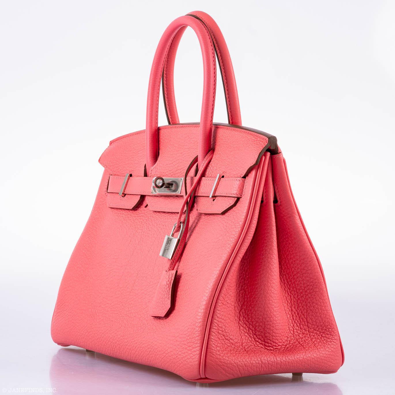 Hermès Birkin 30 Rose Lipstick Togo Palladium Hardware - 2013, Q Square