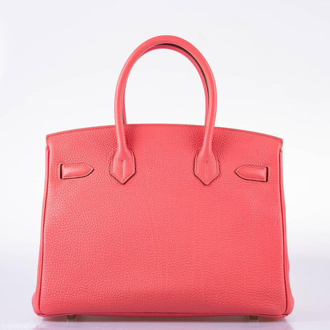 Hermès Birkin 30 Rose Lipstick Togo Palladium Hardware - 2013, Q Square