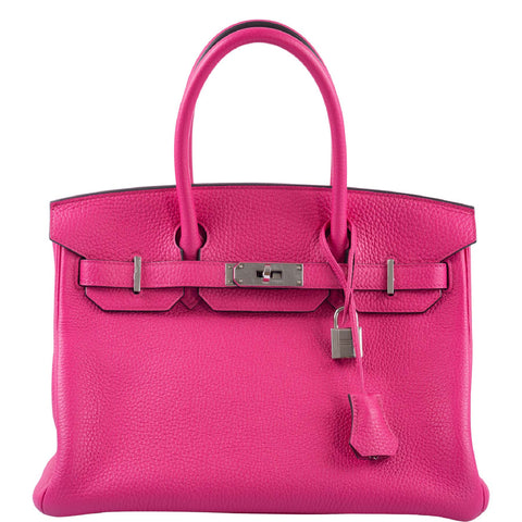 Hermès Birkin 30 Rose Shocking Togo Palladium Hardware
