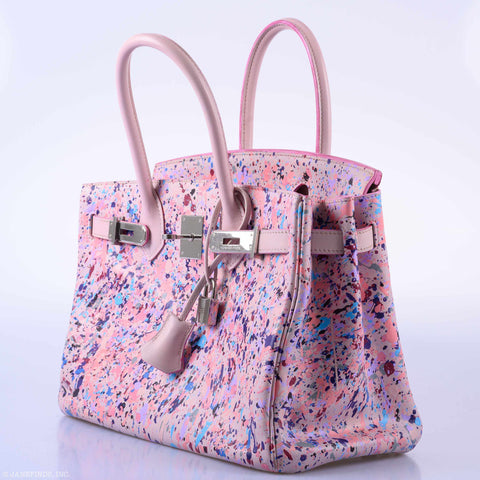 Hermès Birkin 30 "Rosé Spray" Rose Dragée Swift Palladium Hardware * JaneFinds Custom Shop