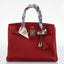 Hermès Birkin 30 Rouge Garance Togo with Palladium Hardware - 2007, K Square