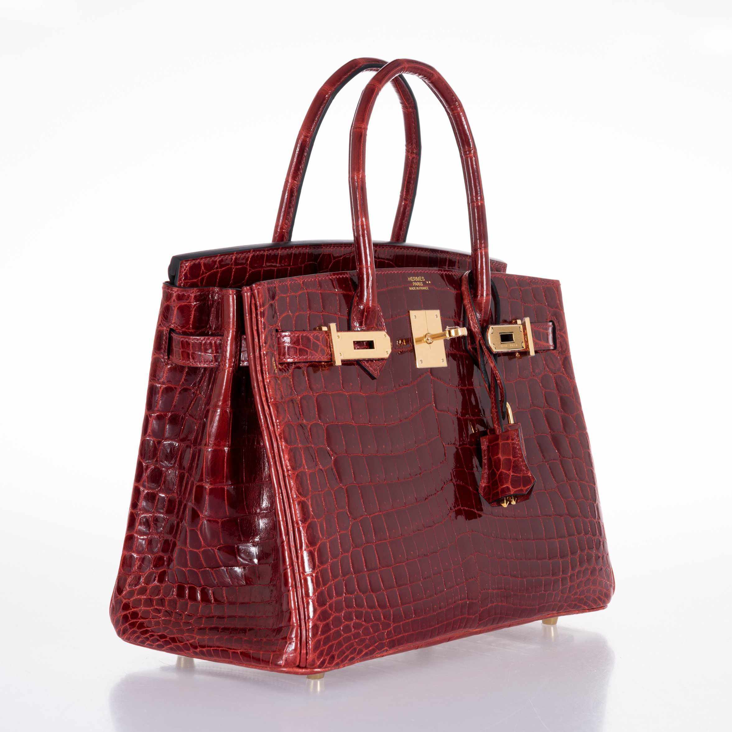 Hermès Birkin 30 Rouge H Niloticus Crocodile Gold Hardware