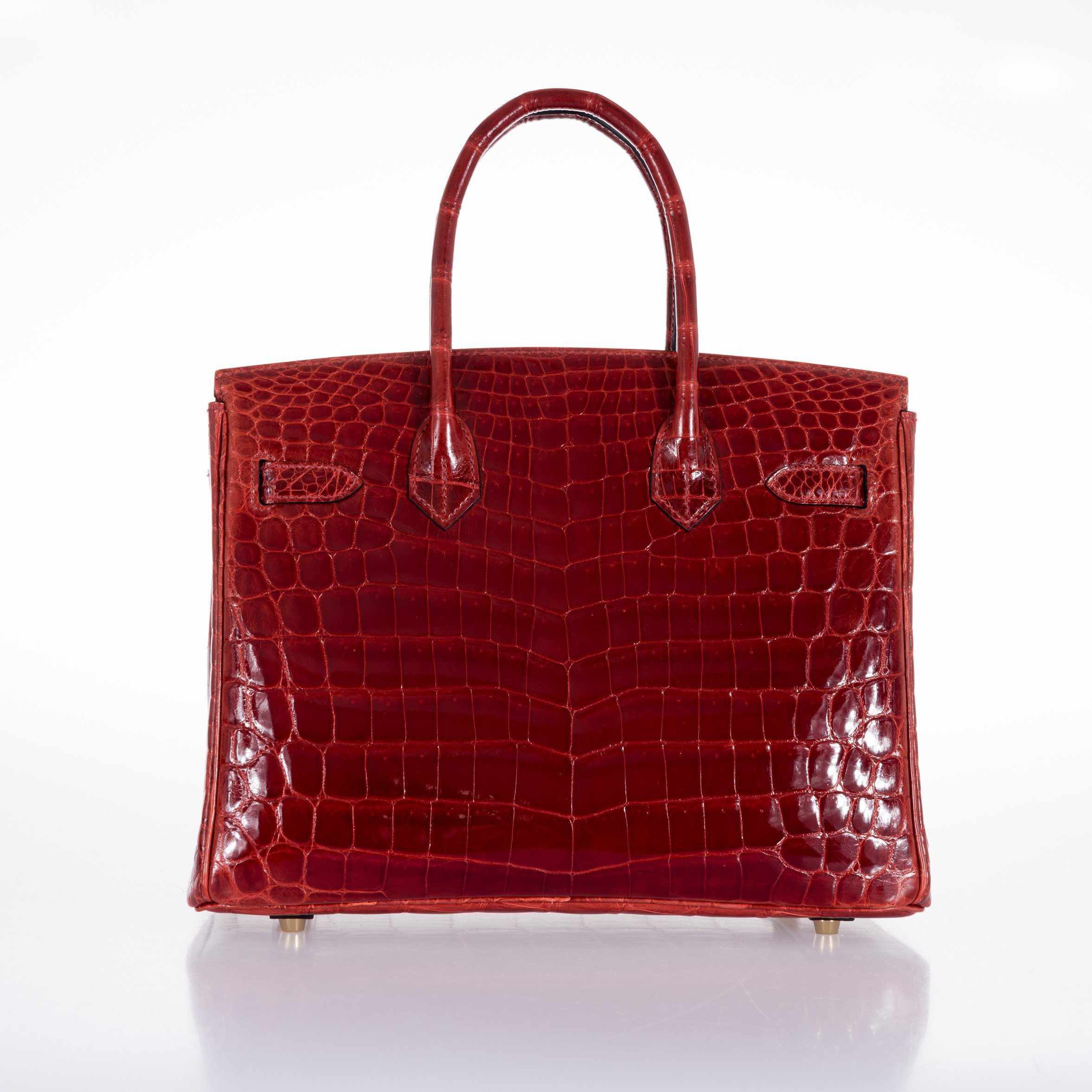 Hermès Birkin 30 Rouge H Niloticus Crocodile Gold Hardware