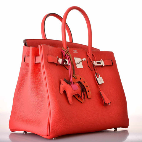 Hermès Birkin 30 Rouge Pivoine Clemence Palladium Hardware