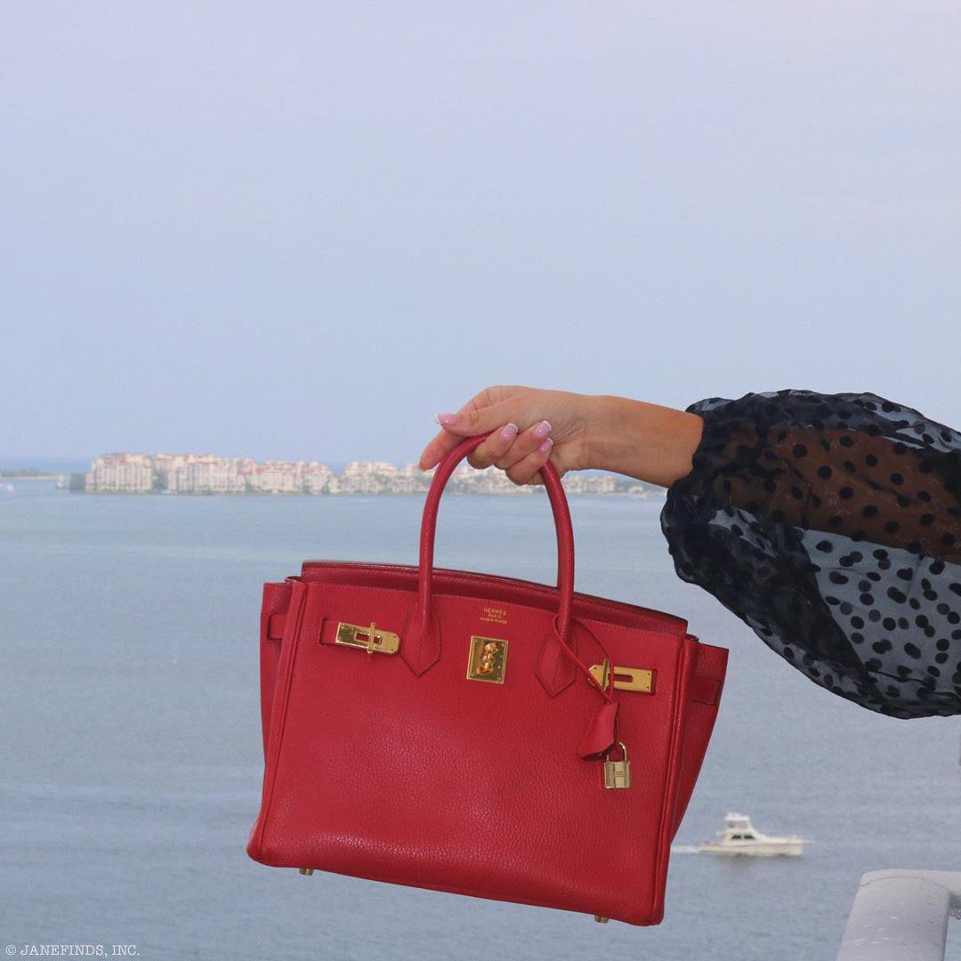 Hermès Birkin 30 Rouge Vif Ardennes Gold Hardware