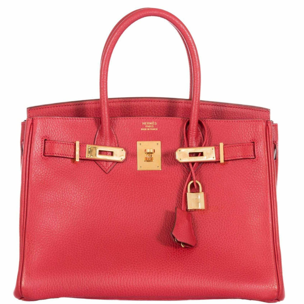 Hermès Birkin 30 Rouge Vif Ardennes Gold Hardware