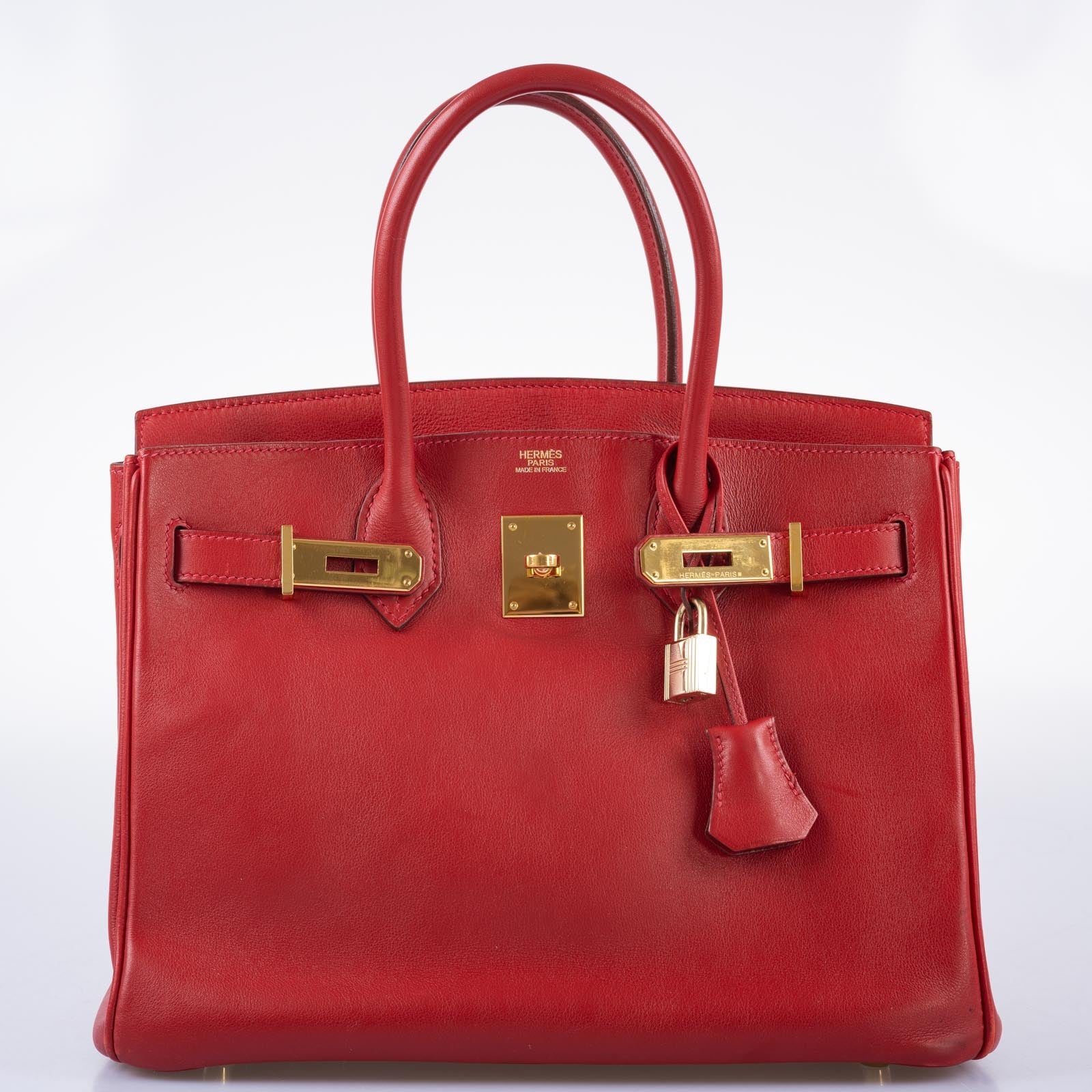 Hermès Birkin 30 Rouge Vif Swift with Gold Hardware