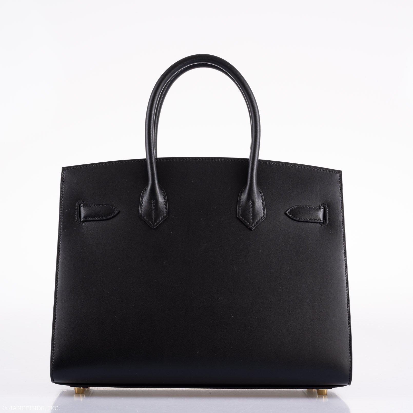 Hermès Birkin 30 Sellier Black Veau Monsieur Leather Gold Hardware