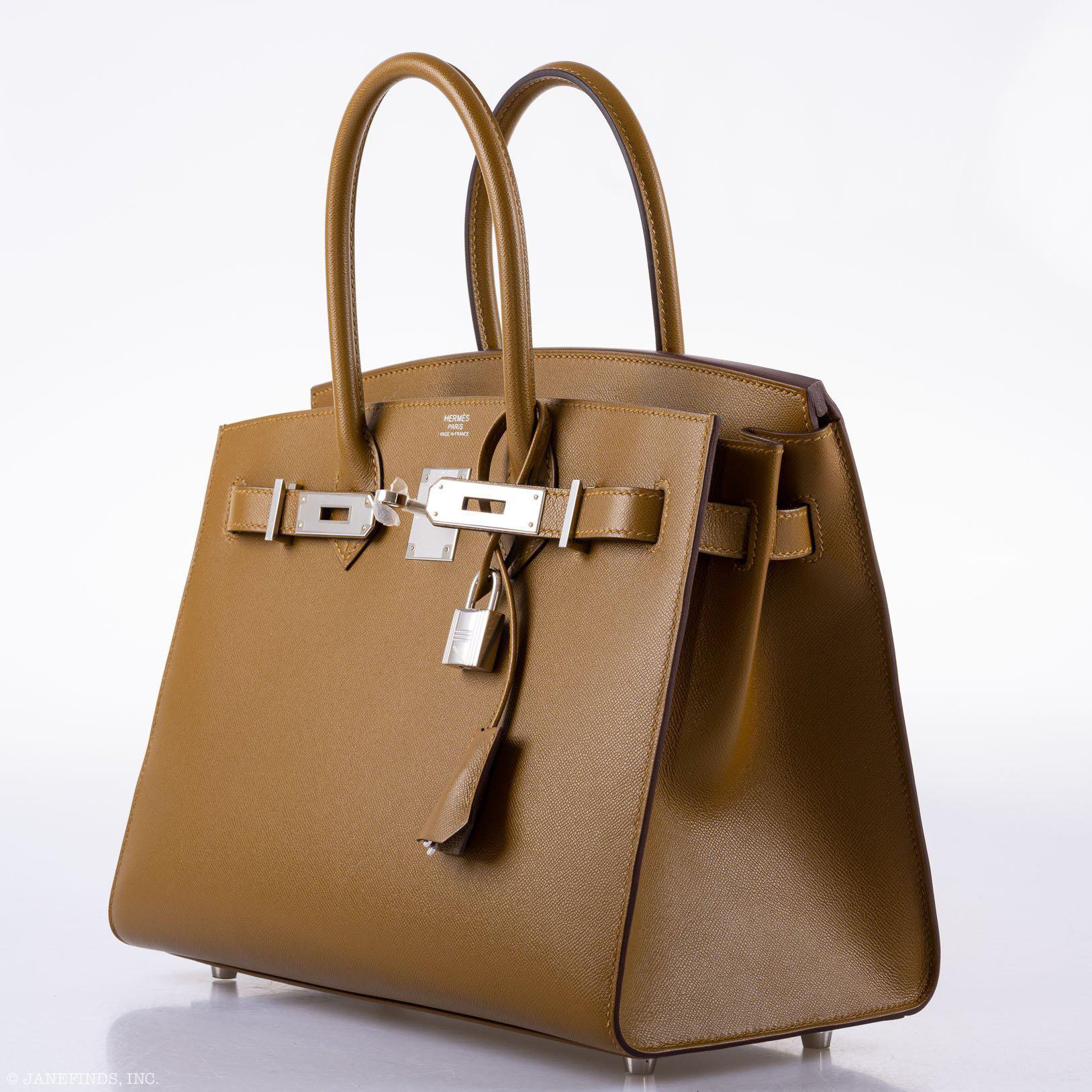 Hermès Birkin 30 Sellier Bronze Doré Madame Palladium Hardware