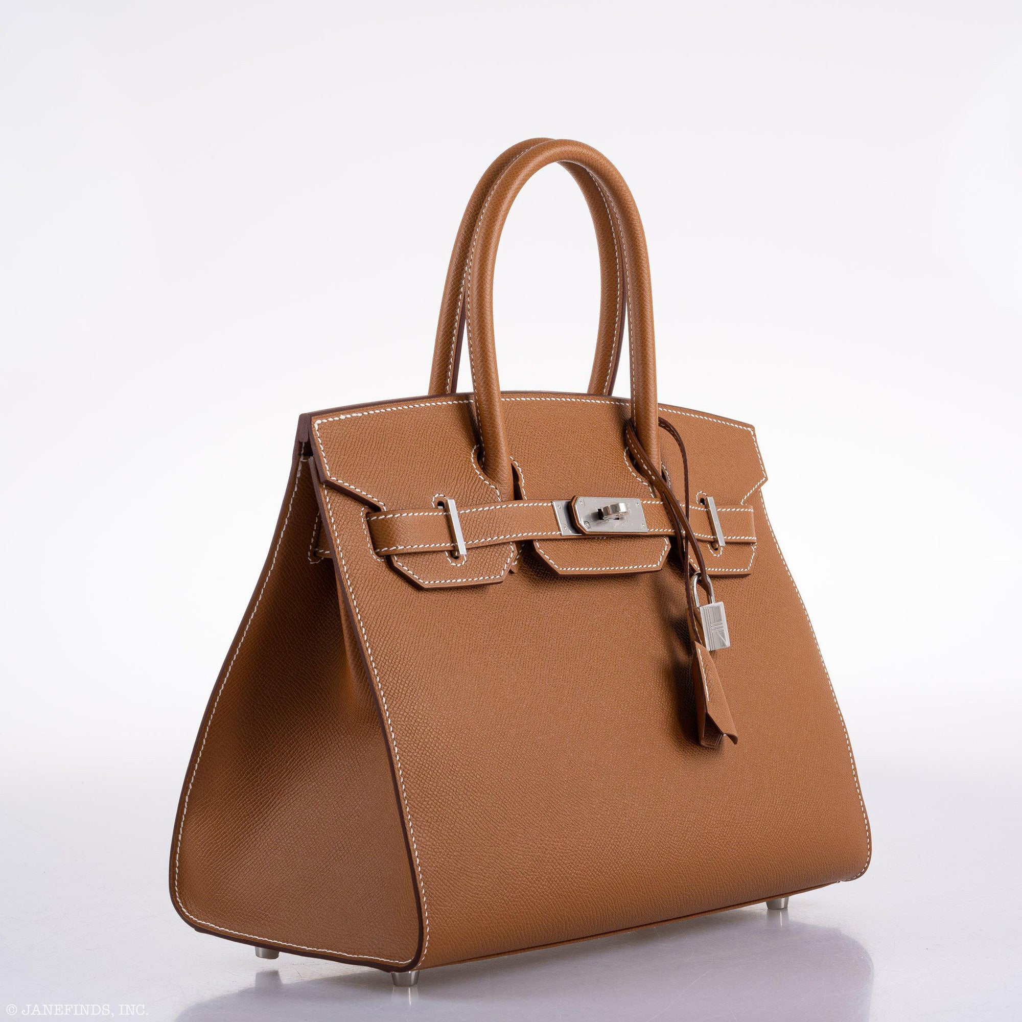 Hermès Birkin 30 Sellier Gold Madame Grain leather Palladium Hardware