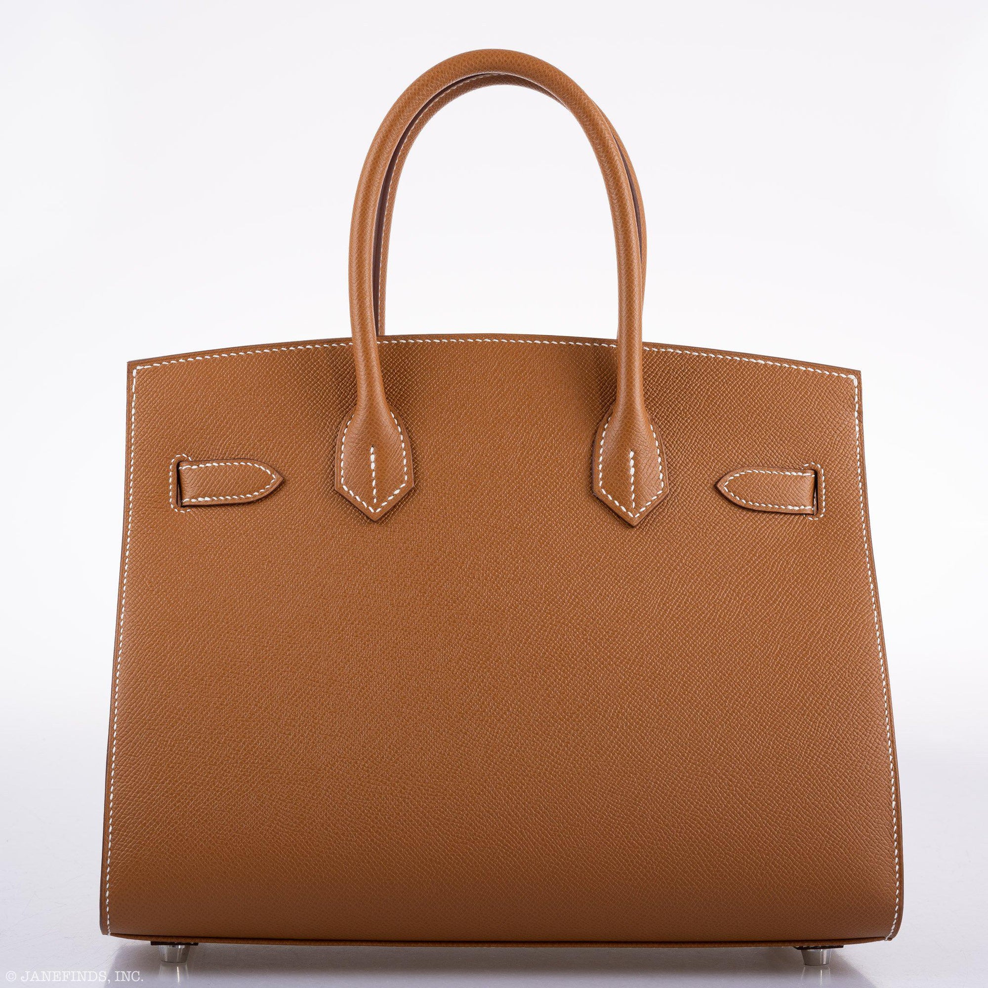 Hermès Birkin 30 Sellier Gold Madame Grain leather Palladium Hardware