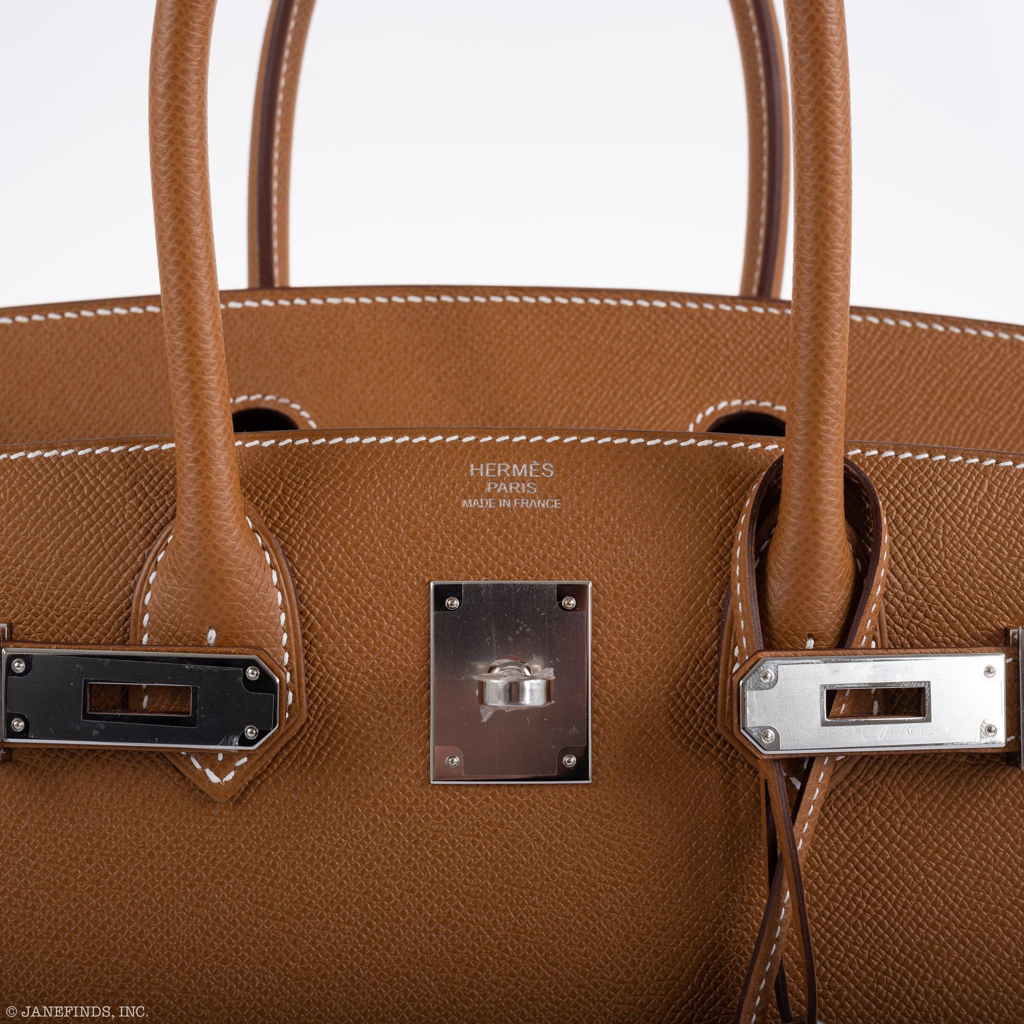 Hermès Birkin 30 Sellier Gold Madame Grain leather Palladium Hardware