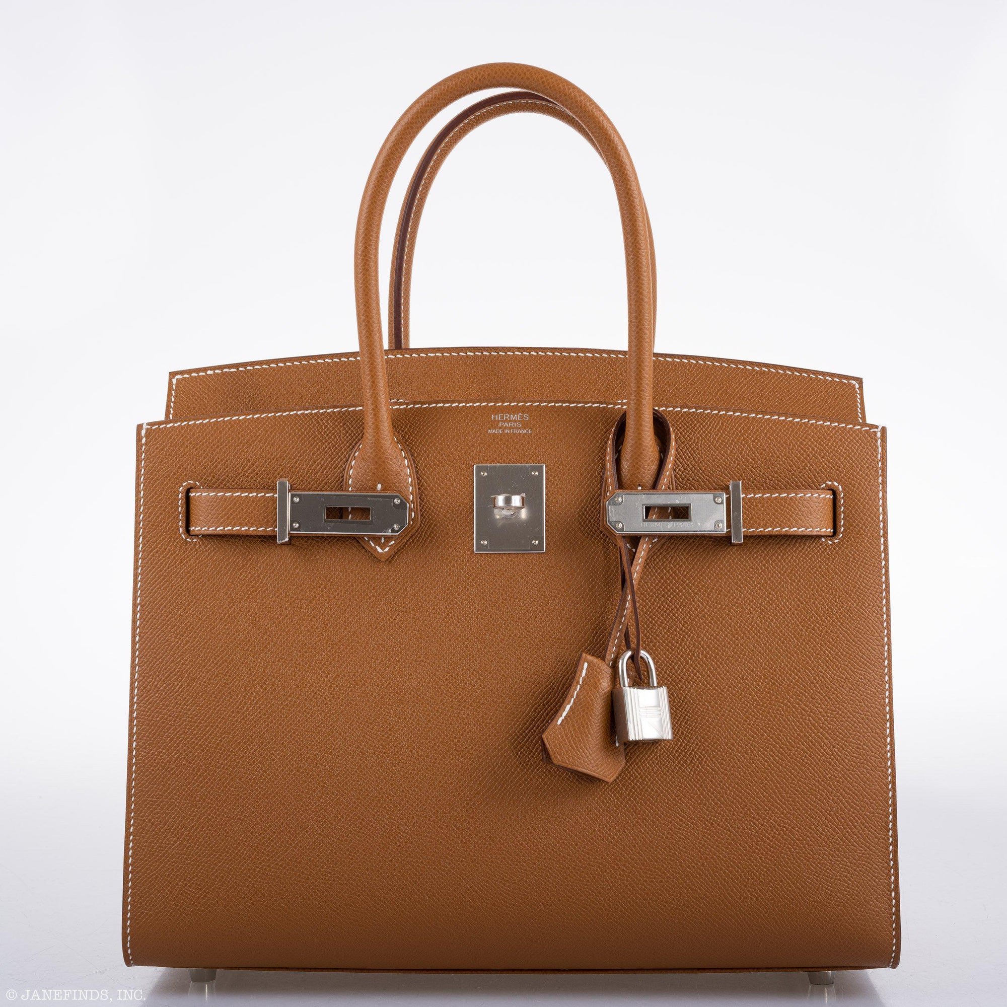 Hermès Birkin 30 Sellier Gold Madame Grain leather Palladium Hardware