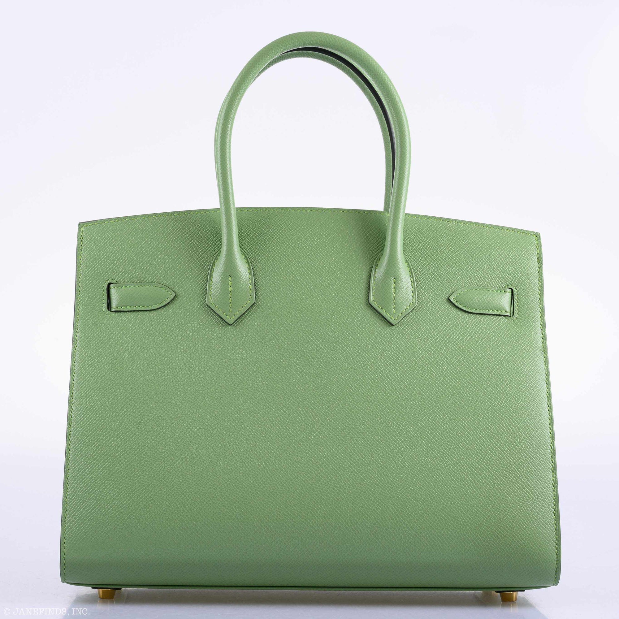 Hermès Birkin 30 Sellier Vert Criquet Madame Grain Gold Hardware
