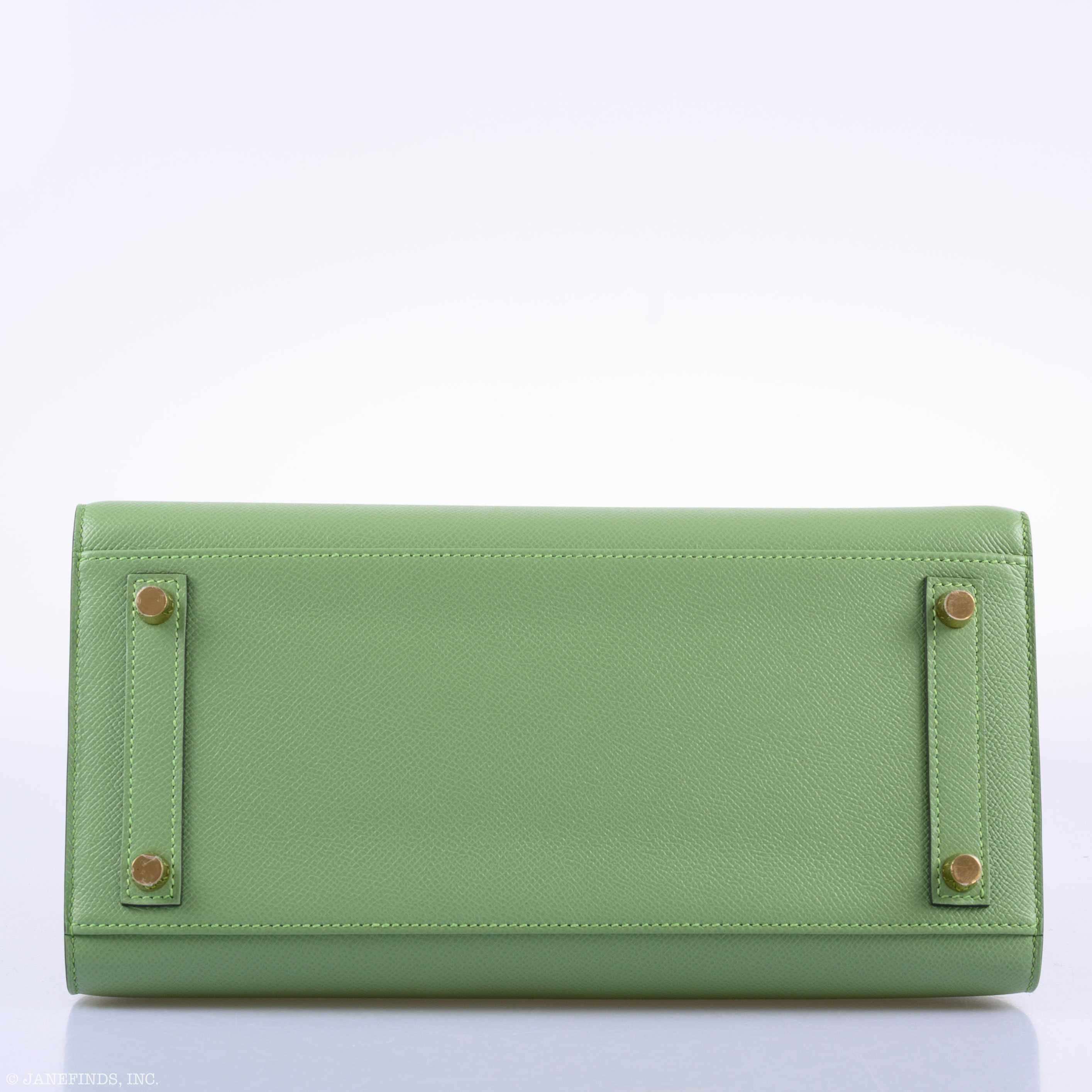 Hermès Birkin 30 Sellier Vert Criquet Madame Grain Gold Hardware