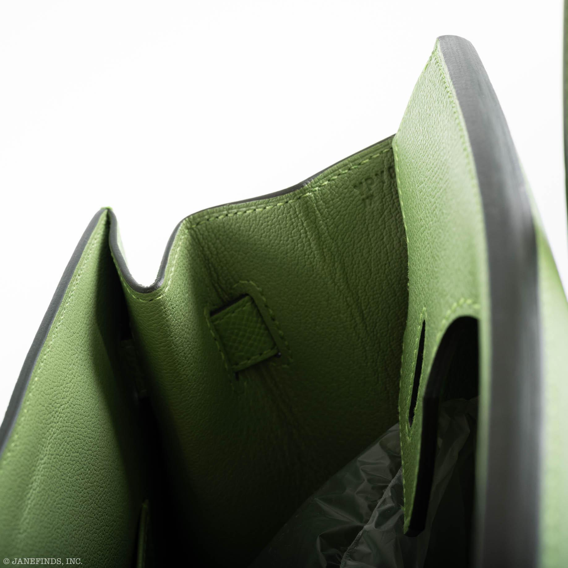 Hermès Birkin 30 Sellier Vert Criquet Madame Grain Palladium Hardware