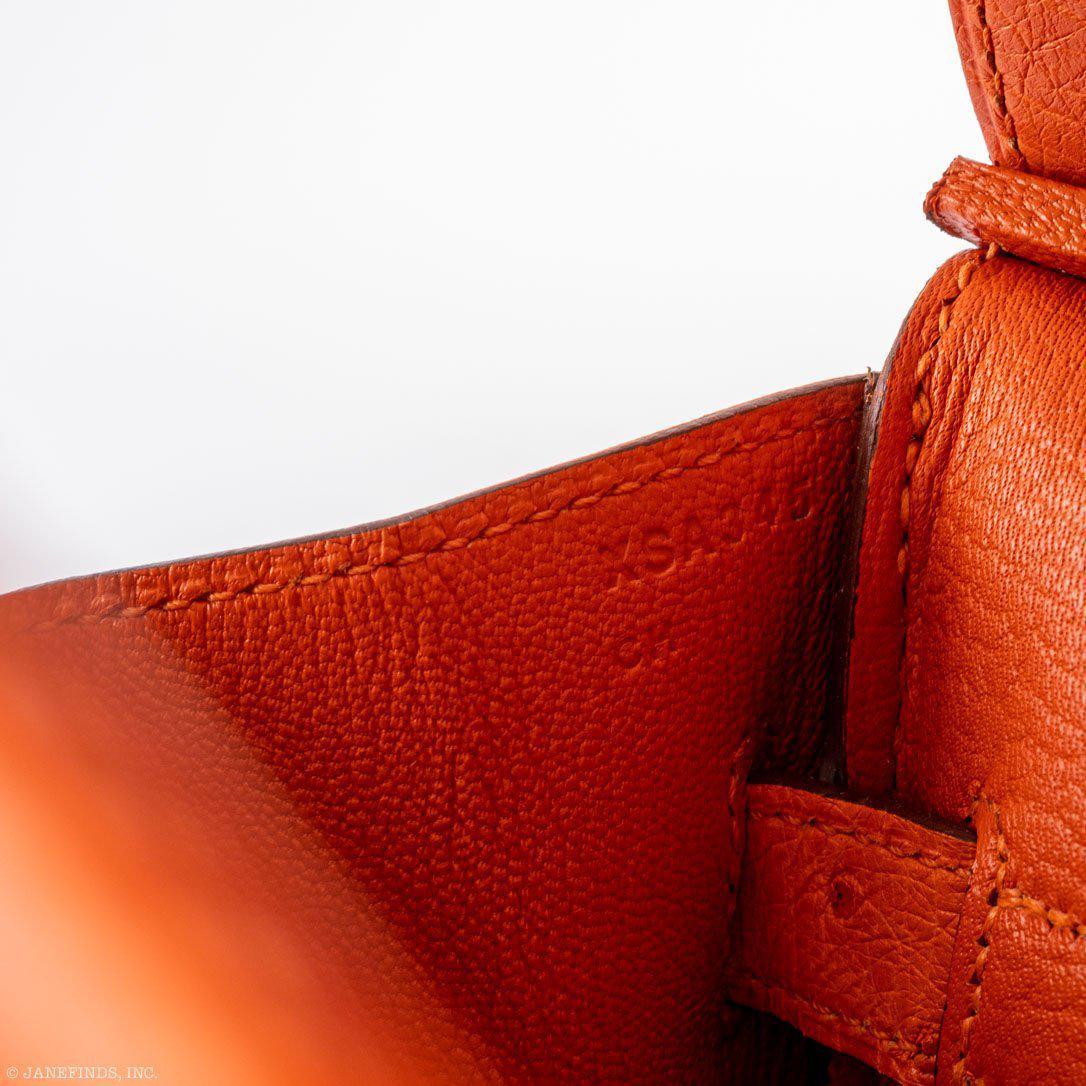 Hermès Birkin 30 Tangerine Ostrich with Gold Hardware